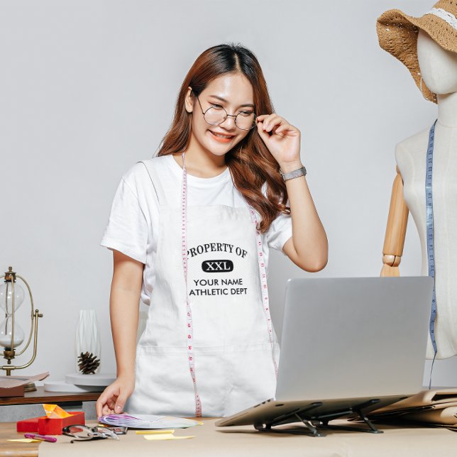 Ditt namn egendom på XXL Förkläde (Property of XXL Your Name Adult Apron)