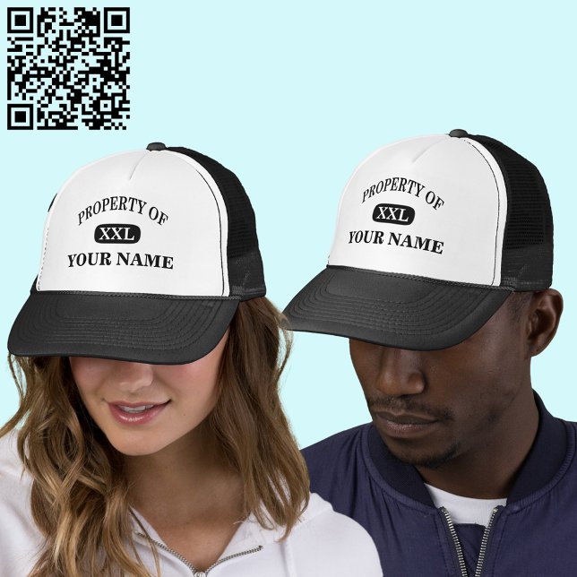 Ditt namn egendom på XXL Keps (Property of XXL Your Name Trucker Hat)