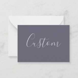 Ditt namn Elegant Lavender Script på Hazy Lila Anteckningskort