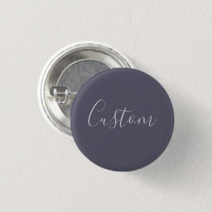 Ditt namn Elegant Lavender Script på Hazy Lila Knapp