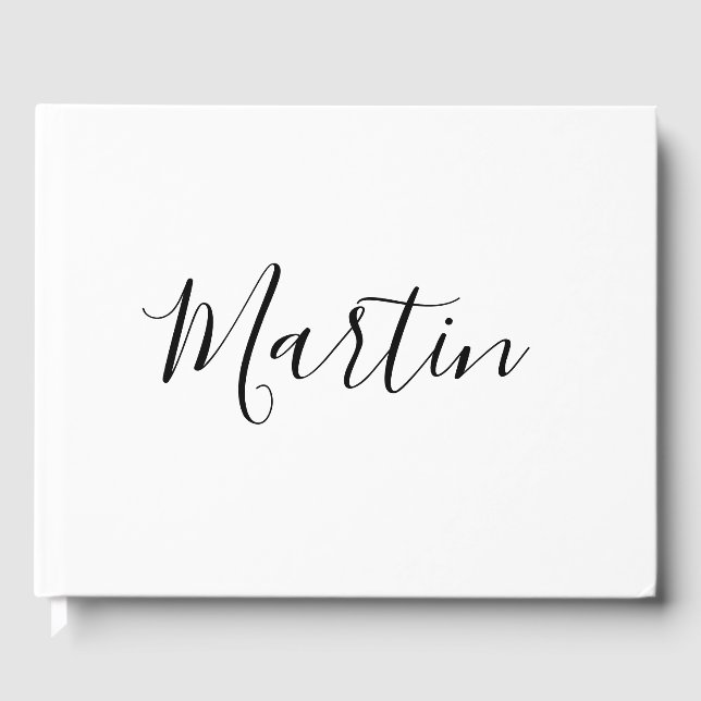 Ditt Namn | Elegant Skrift Gästböcker (Framsida)