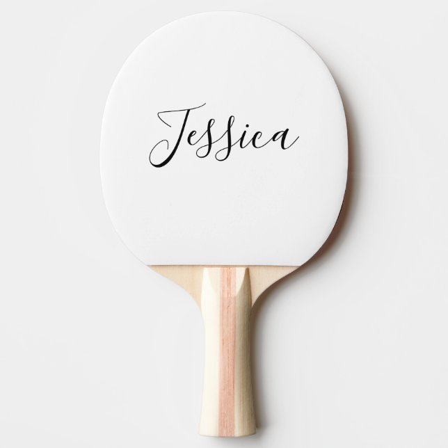 Ditt Namn | Elegant Skrift Pingisracket (Framsidan)