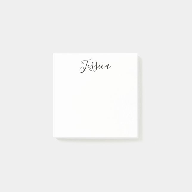 Ditt Namn | Elegant Skrift Post-it Block (Framsida)