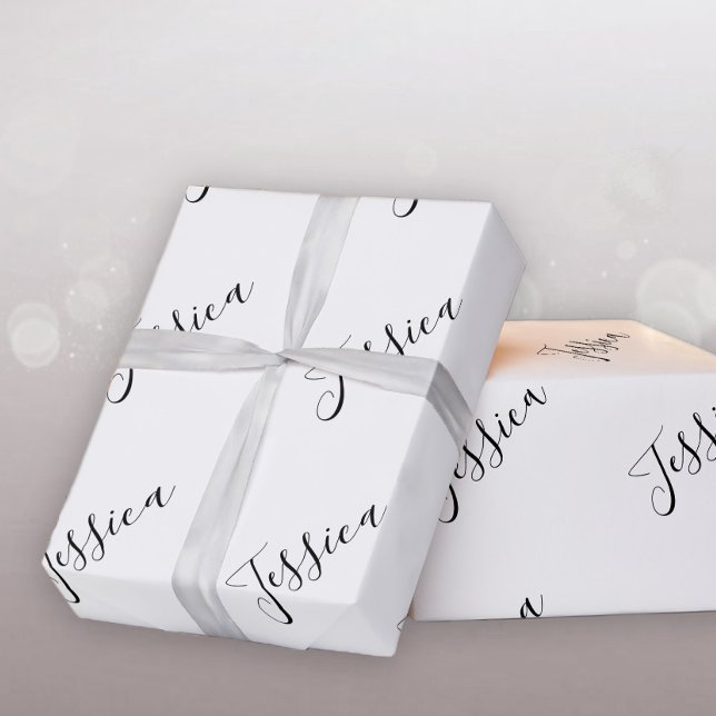 Ditt Namn | Elegant Skrift Presentpapper (Skapare uppladdad)