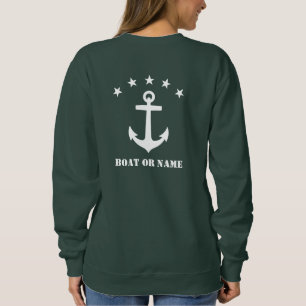 Ditt namn eller Boat Namn Classic Anchor Forest Gr T Shirt