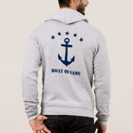 Ditt namn eller Boat Namn Classic Anchor Grått Nav T Shirt