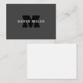 Ditt namn eller Business Namn | Modern Masculine G Anteckningskort