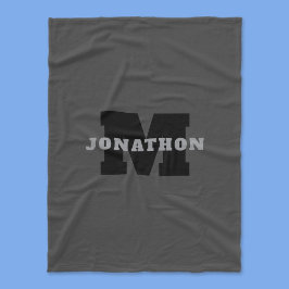 Ditt namn eller Business Namn | Modern Masculine G Fleecefilt