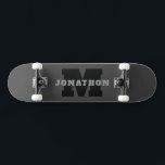 Ditt namn eller Business Namn | Modern Masculine G Mini Skateboard Bräda 18,5 Cm<br><div class="desc">Anpassadets moderna monogramdesign.</div>