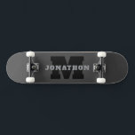 Ditt namn eller Business Namn | Modern Masculine G Mini Skateboard Bräda 18,5 Cm<br><div class="desc">Anpassadets moderna monogramdesign.</div>
