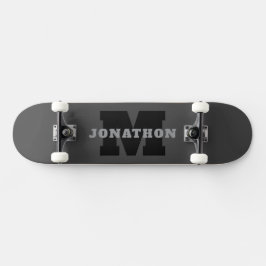 Ditt namn eller Business Namn | Modern Masculine G Mini Skateboard Bräda 18,5 Cm