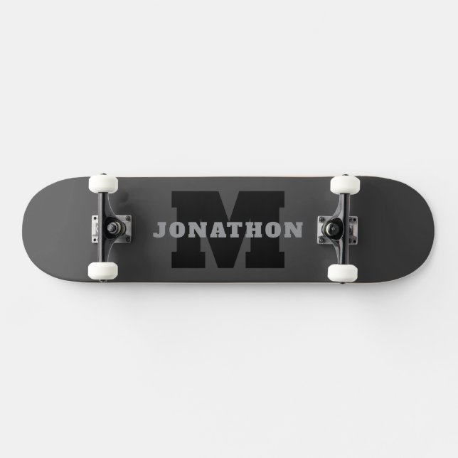 Ditt namn eller Business Namn | Modern Masculine G Mini Skateboard Bräda 18,5 Cm (Horz)