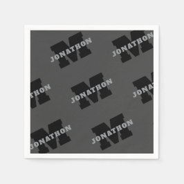 Ditt namn eller Business Namn | Modern Masculine G Pappersservett