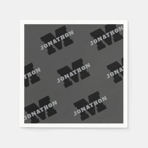 Ditt namn eller Business Namn Modern Masculine G Pappersservett