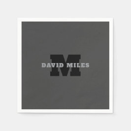 Ditt namn eller Business Namn | Modern Masculine G Pappersservett