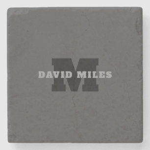 Ditt namn eller Business Namn   Modern Masculine G Stenunderlägg