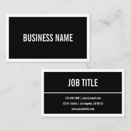 Ditt namn eller företagets Namn | Bold White Gräns Visitkort