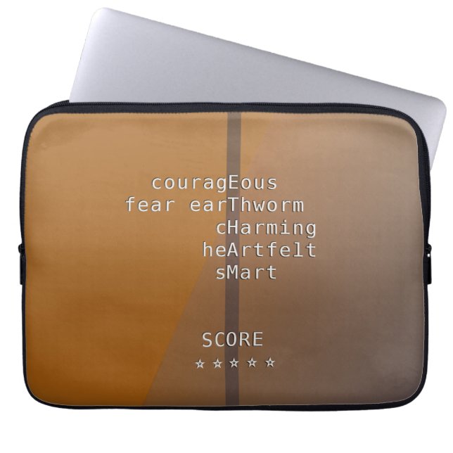 Ditt namn eller meddelande med Crosswords? Över br Laptop Fodral (Framsidan)