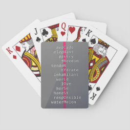 Ditt namn eller meddelande med korsord? casinokort