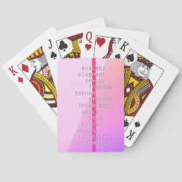 Ditt namn eller meddelande med korsord? Över rosan Casinokort
