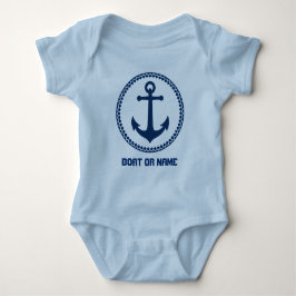 Ditt namn eller Namn-ankarflottan och blåa T Shirt