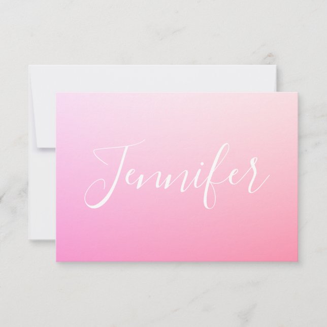Ditt namn eller Ord | Rosa Ombre (Framsida)