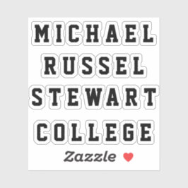 Ditt namn eller Text 4 Linjer Transparenta etikett