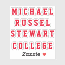 Ditt namn eller Text 4 Linjer Transparenta etikett