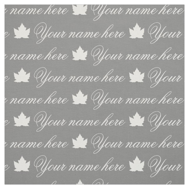 Ditt namn Fabric Personlig Canada Namn Fabrics Tyg (Provkarta)