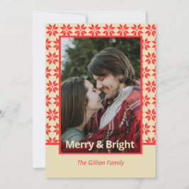 ditt namn faux nordic mönster julkort