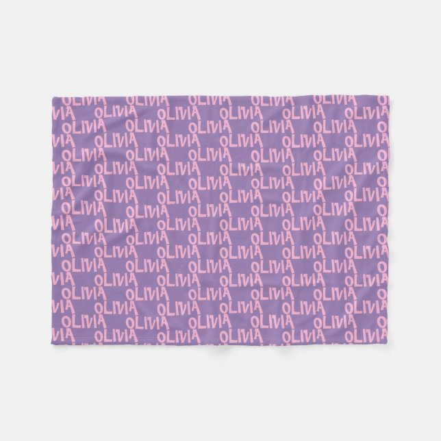 Ditt namn Fleece Blanket (Framsidan (Horisontell))