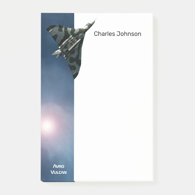 Ditt namn, flygplan, Avro Vulcan Post-it Block (Framsida)
