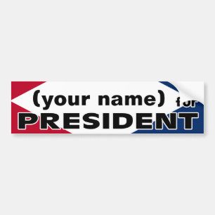 Ditt namn för presidentklistermärke bildekal