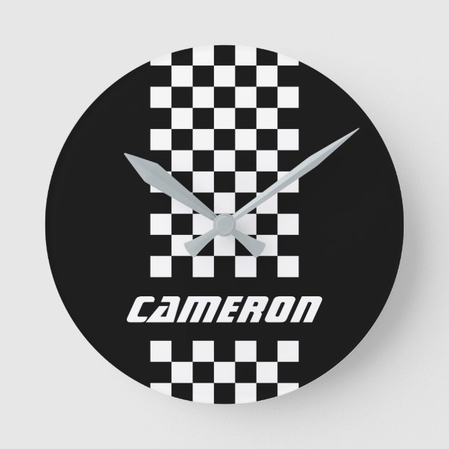 Ditt namn Fullständig Anpassningsbar Färg Kontroll Rund Klocka (Framsida)