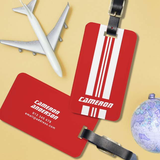 Ditt namn fullständigt Anpassningsbar Färg Tävla R Bagagebricka (Skapare uppladdad)