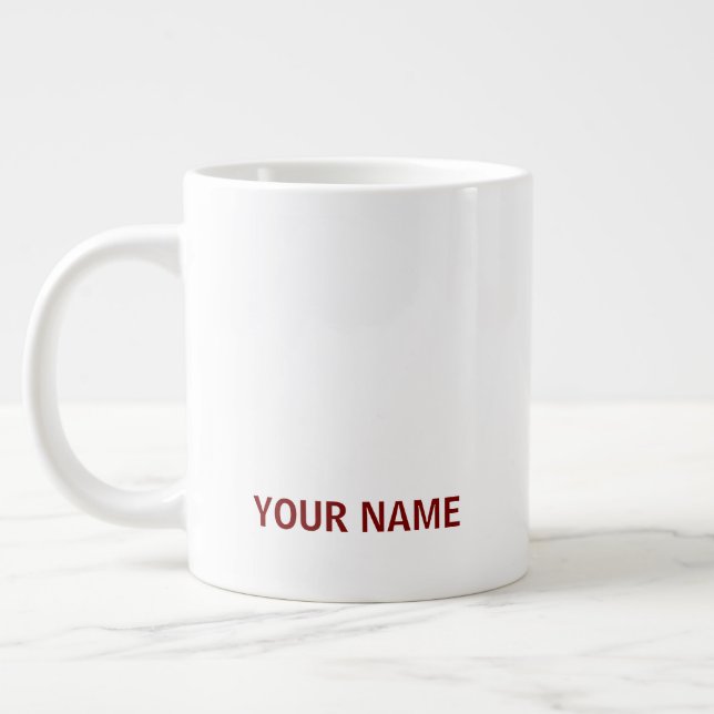 Ditt namn här Anpassad Enkel Snygg Kaffe  Jumbo Mugg (Vänster)
