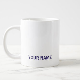 Ditt namn här Anpassad Enkel Stilfull Kaffe Jumbo Mugg