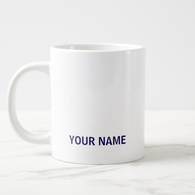 Ditt namn här Anpassad Enkel Stilfull Kaffe  Jumbo Mugg (Vänster)