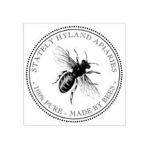 Ditt namn här Anpassningsbar Biodlare Färg Bee Stämpel