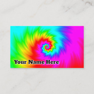 Ditt namn här är förstört Rainbow Spiral Visitkort