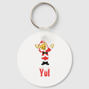Ditt namn här! Beställnings- nalle Santas för b Nyckelring