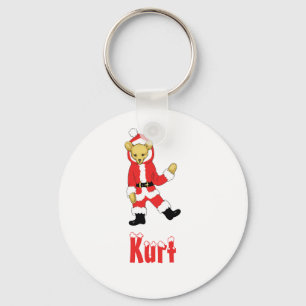 Ditt namn här! Beställnings- nalle Santas för b Nyckelring