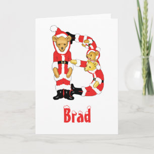 Ditt namn här! Beställnings- nalle Santas för brev Helgkort