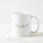 Ditt namn här Modern Elegant Template Anpassningsb Kaffemugg<br><div class="desc">Modern Elegant Calligraphy Namn Template Trendig Classic Coffee Mugg.</div>