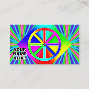 DITT NAMN HÄR! Regnbåge Wheel (du kan lägga till o Visitkort