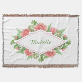 Ditt namn i en Flower Ram-filt Filt