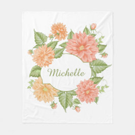 Ditt namn i en Flower Ram-filt Fleecefilt