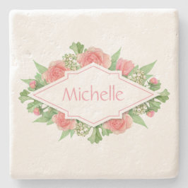 Ditt namn i en Flower Ram-sten underlägg