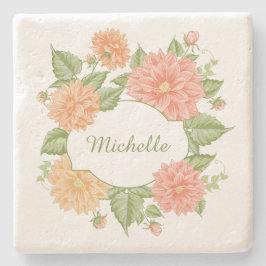 Ditt namn i en Flower Ram-sten underlägg Sten