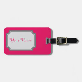 ditt namn i hallonfärg bagagebricka